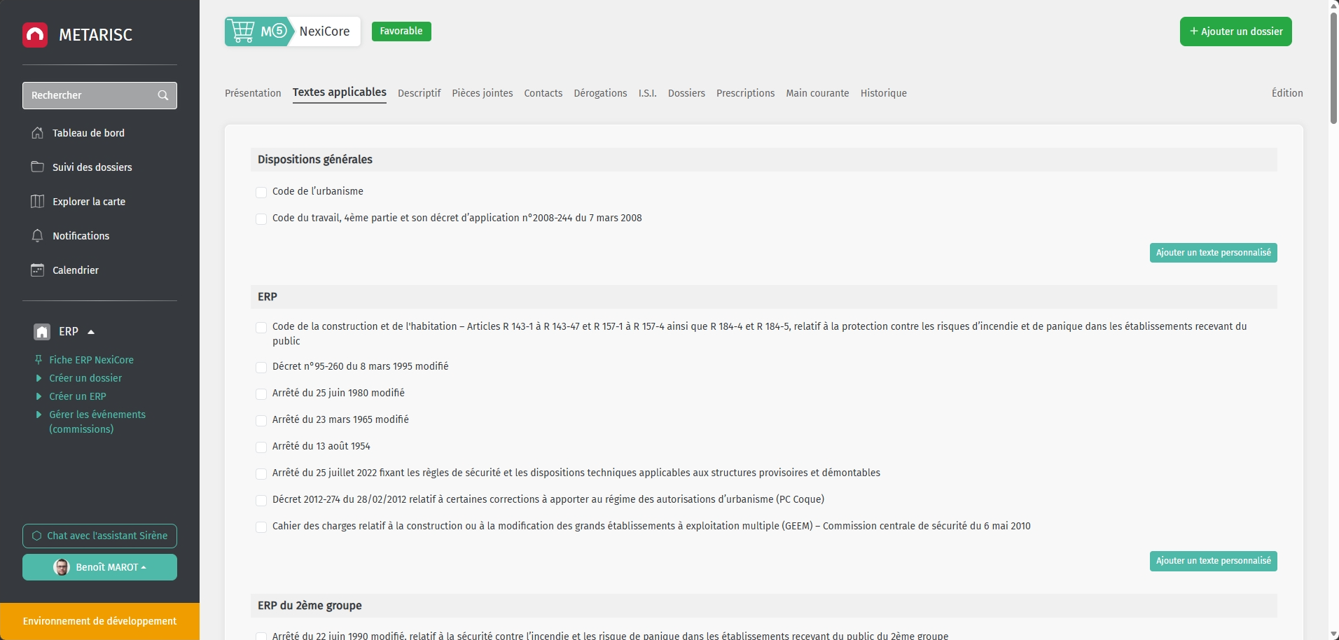 Textes applicables